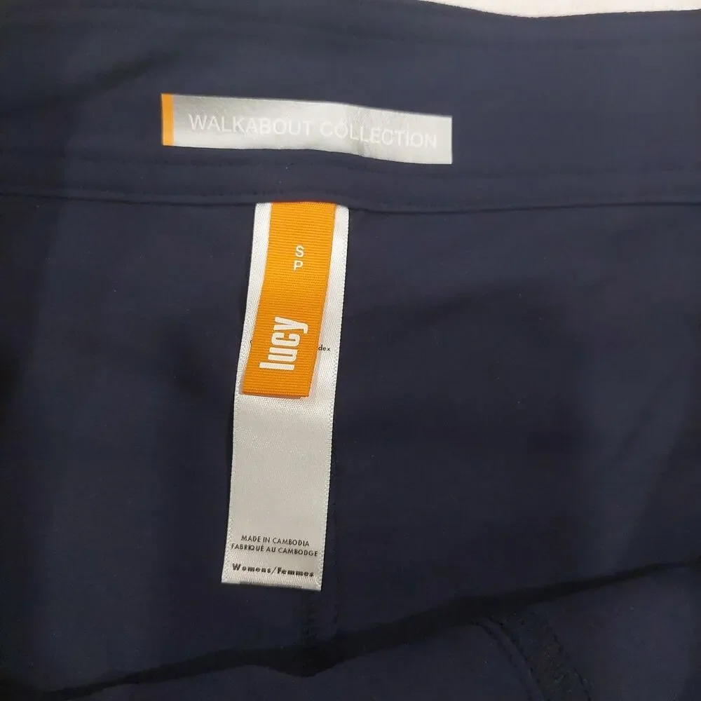 Lucy Womens Navy Blue Walkabout Collection Skort Activewear Hiking Skirt S NWT